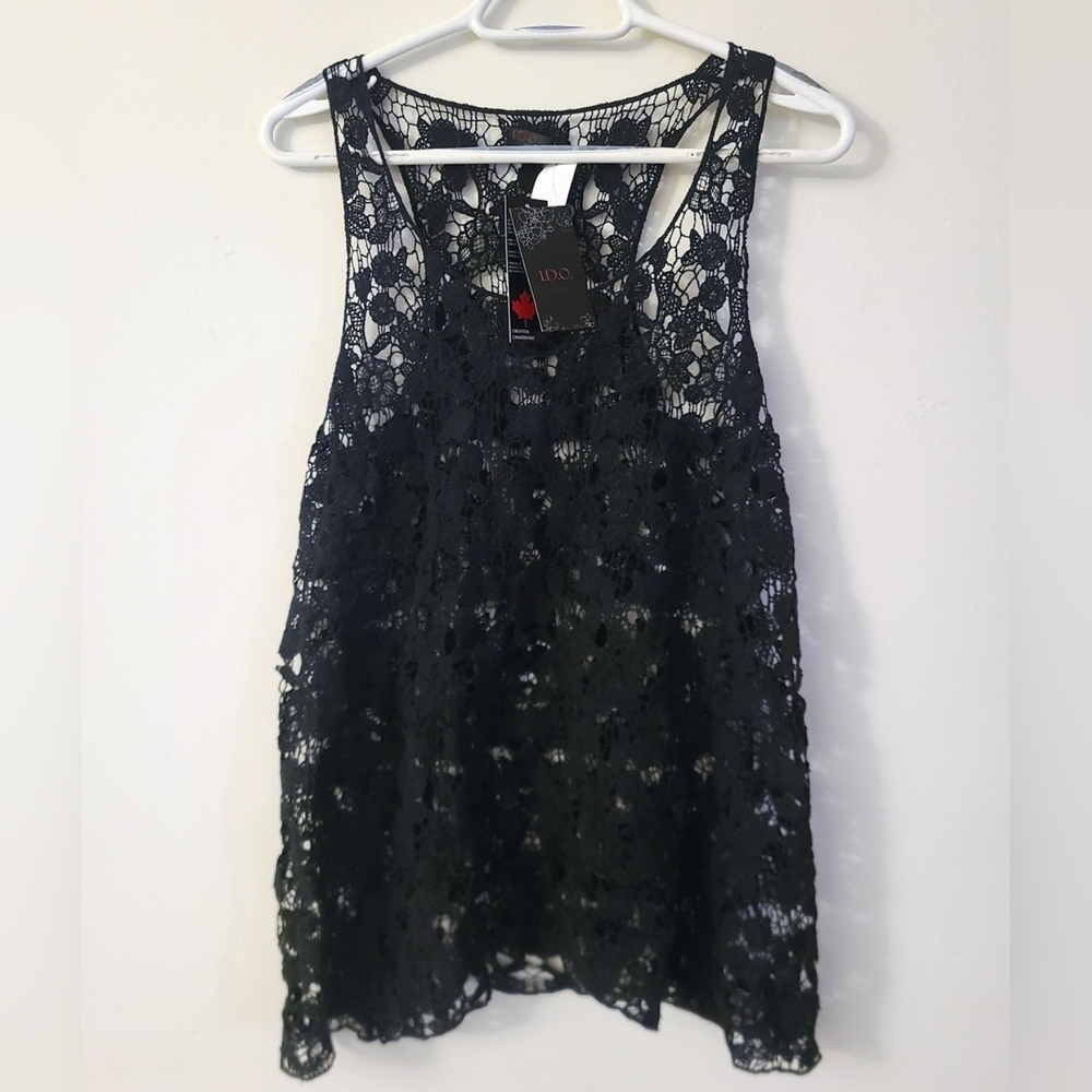 BNWT - I.D.O. - (Size M) Women's Lace Tank Top